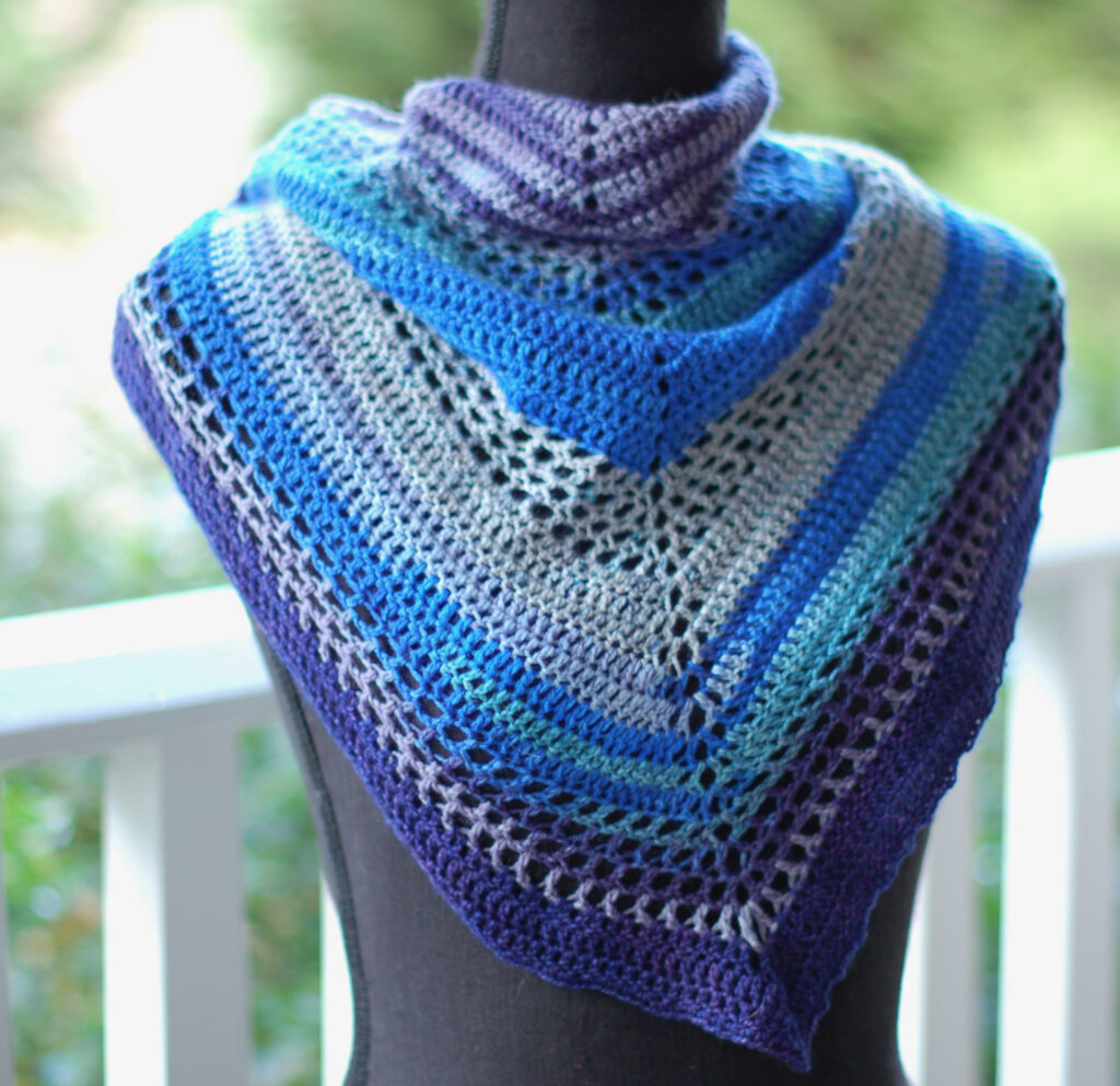 gradient sock weight shawl
