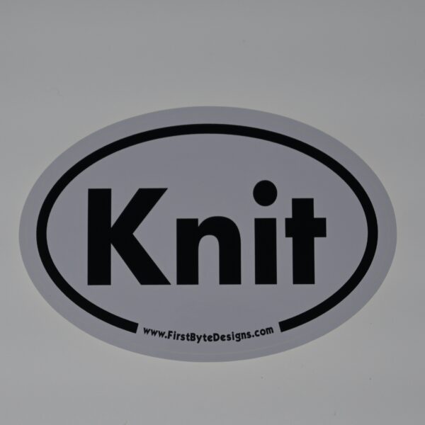 knit sticker oval