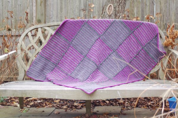 blanket on a bench