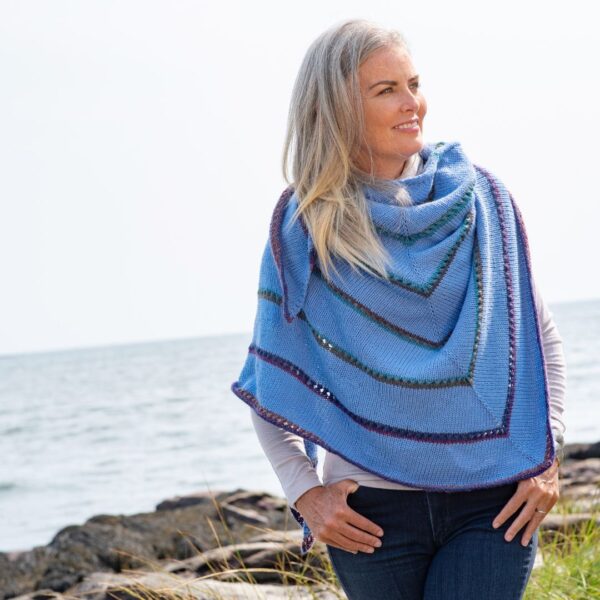 on the shore cold spring harbor hooded shawl
