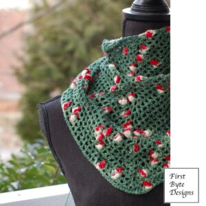 shawl santa gnomes crochet top down
