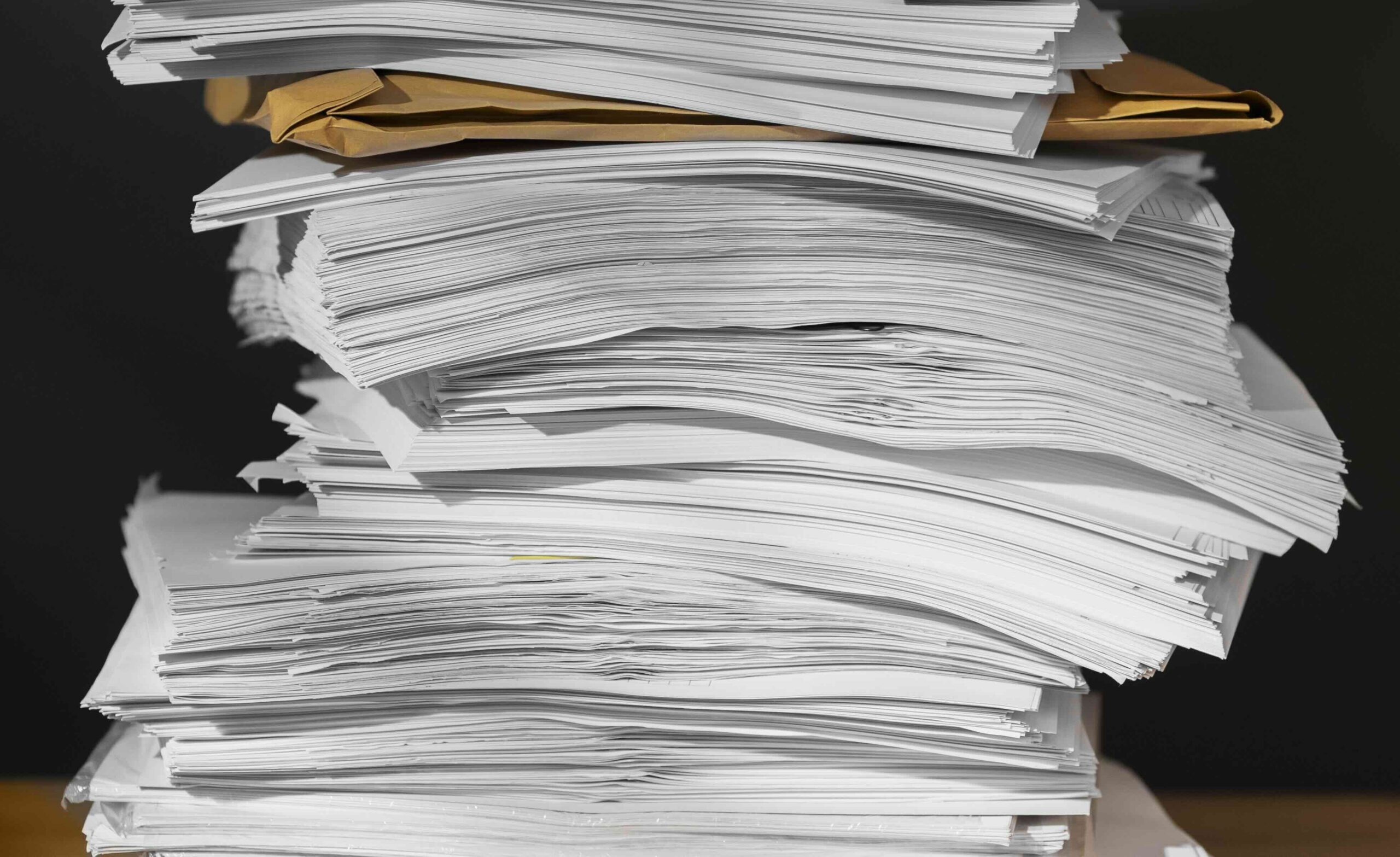 pages and papers stacked