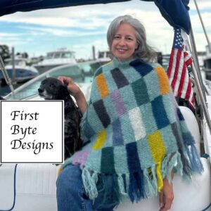 trade wind poncho mohair pixels of color